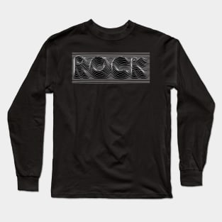 rock geometric lines logo Long Sleeve T-Shirt
